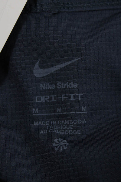 Nike Mens Athletic Blue Polyester Drawstring Shorts Size M