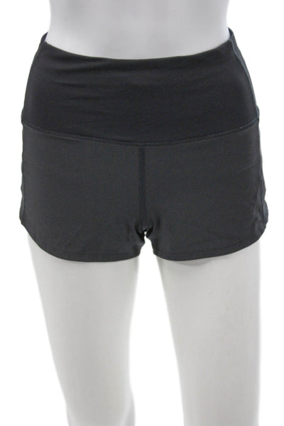 Lululemon Womens Athletic Nylon Zip Shorts Black Size 2