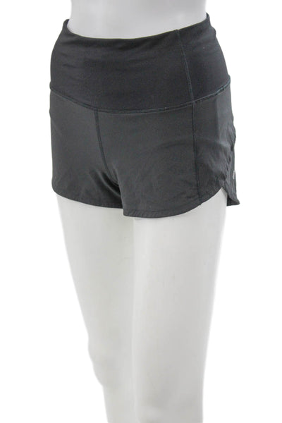 Lululemon Womens Athletic Nylon Zip Shorts Black Size 2