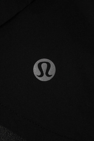 Lululemon Womens Athletic Nylon Zip Shorts Black Size 2