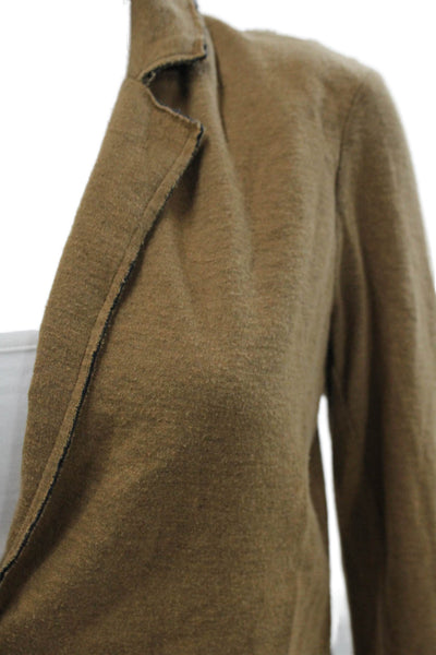 Majestic Filatures Womens Basic Jacket Brown Cotton Cashmere Size 1