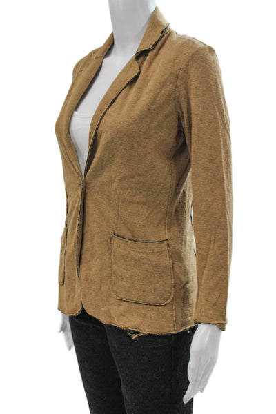Majestic Filatures Womens Basic Jacket Brown Cotton Cashmere Size 1