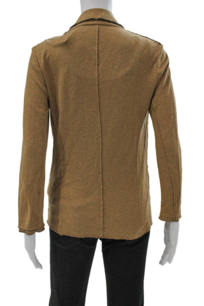 Majestic Filatures Womens Basic Jacket Brown Cotton Cashmere Size 1