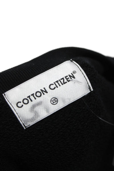 Cotton Citizen Women Pullover Black Crew Neck Long Sleeve Size XS