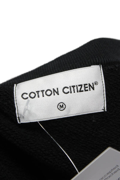 Cotton Citizen Women Pullover Sweatshirt Black Crew Neck Long Sleeve Size M