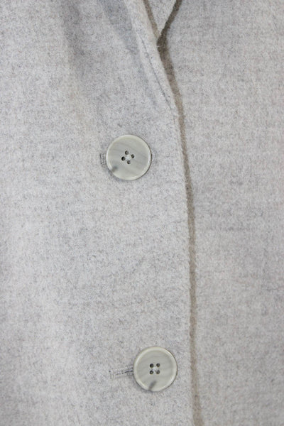 Babaton Womens Gray Solid Polyester Blazer Long Sleeve Button Fall Size 1