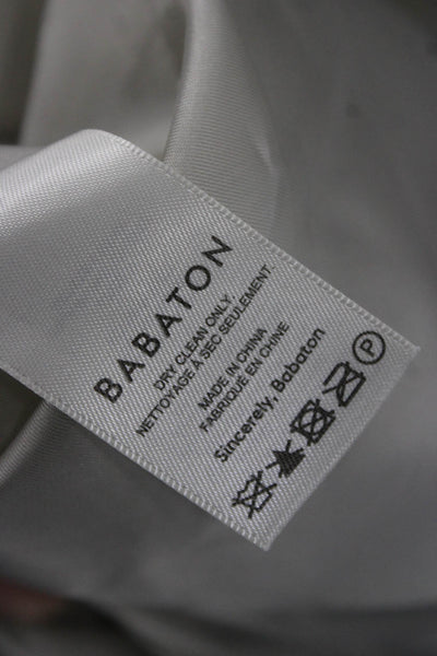 Babaton Womens Gray Solid Polyester Blazer Long Sleeve Button Fall Size 1