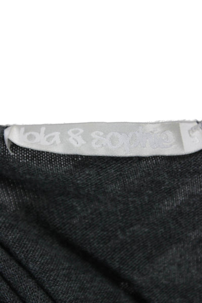 Lola & Sophie Womens Wool Blend Boat Neck Pullover Sweater Gray Size S