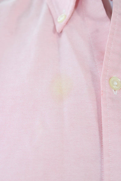 Ralph Lauren Blue Label Women Pink Cotton Collared Long Sleeve Button-Up Size 2