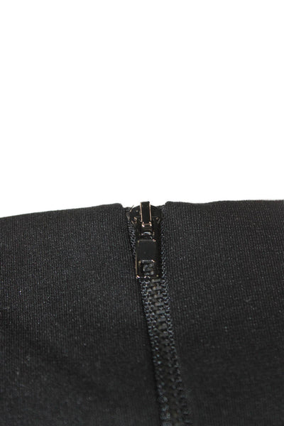 Cable & Gauge Womens Peplum Blouse Black Cowl Neck Sleeveless Zip Size S