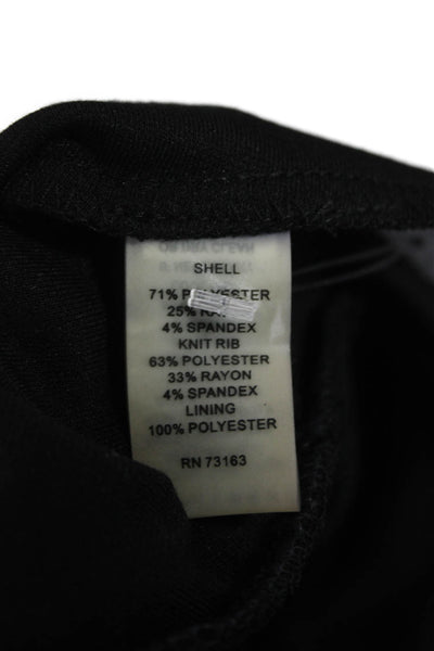 Cable & Gauge Womens Peplum Blouse Black Cowl Neck Sleeveless Zip Size S