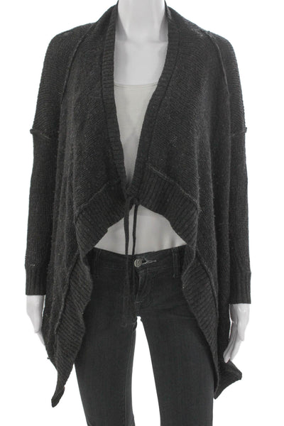Vince Womens Gray Yak Hair V-Neck Long Sleeve Cardigan Size XS