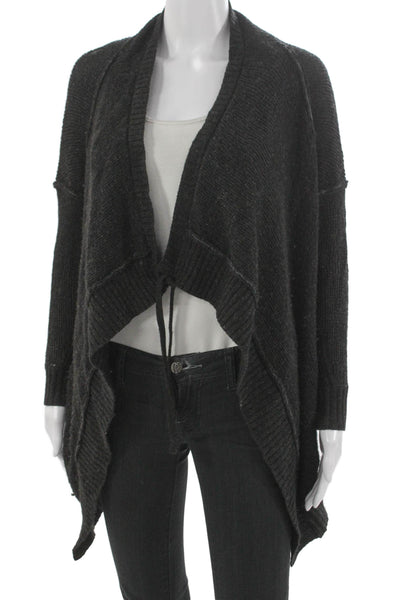 Vince Womens Gray Yak Hair V-Neck Long Sleeve Cardigan Size XS