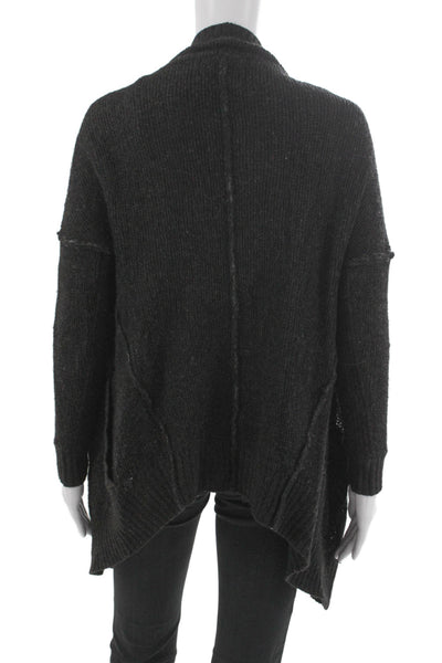 Vince Womens Gray Yak Hair V-Neck Long Sleeve Cardigan Size XS