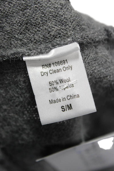 Young Fabulous & Broke Women Pullover Gray VNeck Wool Alpaca Long Sleeve Size S