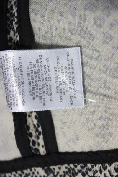 Michael Michael Kors Womens Basic Jacket Black Animal Print Size 6