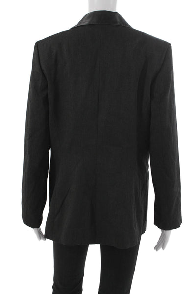 Calvin Klein Women Blazer Gray Long Sleeve Button Size 12