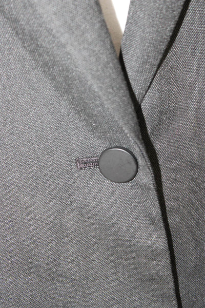 Calvin Klein Women Blazer Gray Long Sleeve Button Size 12