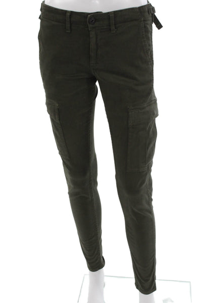 Adriano Goldschmied Womens Cargo Pants Green Cotton Size 26