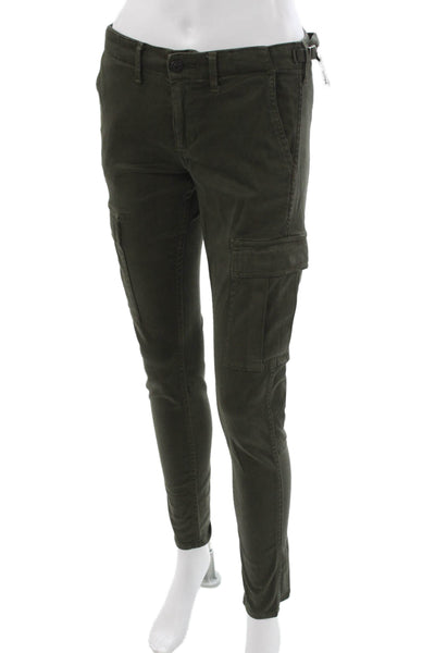 Adriano Goldschmied Womens Cargo Pants Green Cotton Size 26