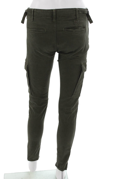 Adriano Goldschmied Womens Cargo Pants Green Cotton Size 26