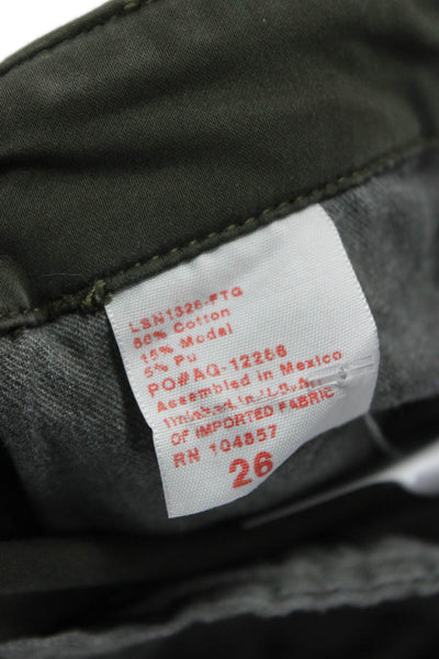Adriano Goldschmied Womens Cargo Pants Green Cotton Size 26