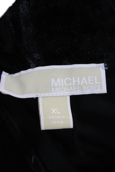 Michael Michael Kors Women Ankle Leggings Black Polyester Size XL