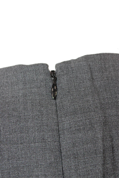 Rag & Bone Womens Sheath Dress Gray Wool Sleeveless Round Neck Zip Short Size 8