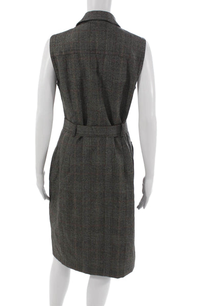 Judith & Charles Women Sheath Dress Gray Virgin Wool Size 8