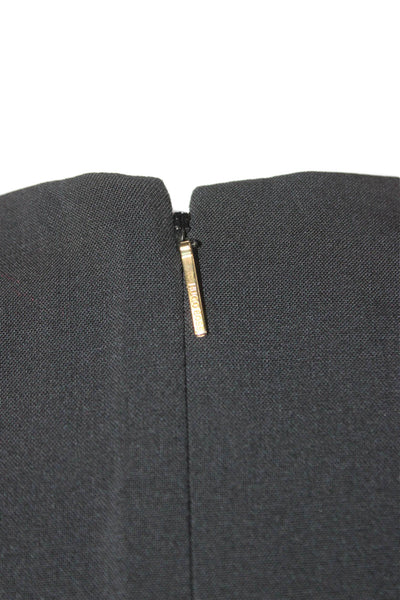 Boss Hugo Boss Women Sheath Dress Black Virgin Wool Knee Length Size 6