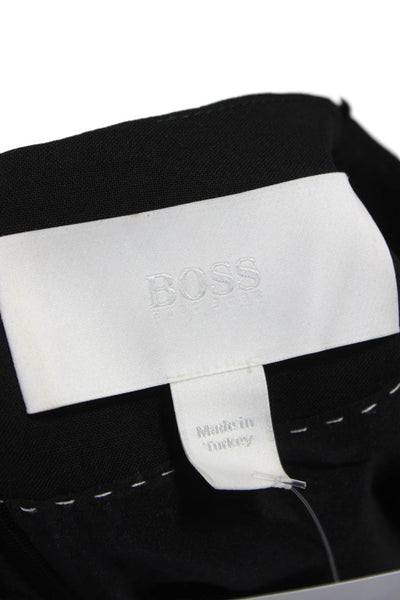 Boss Hugo Boss Women Sheath Dress Black Virgin Wool Knee Length Size 6