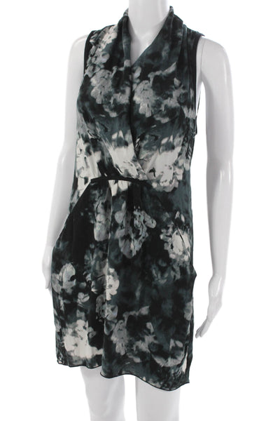 Wilfred Women Black Cowl Neck Sleeveless Shift Dress Short Size M