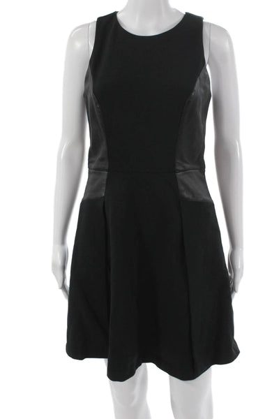 Club Monaco Womens Fit & Flare Black Cotton Knee Length Dress Size 6