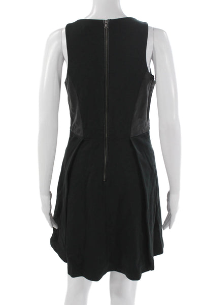 Club Monaco Womens Fit & Flare Black Cotton Knee Length Dress Size 6