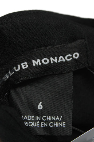 Club Monaco Womens Fit & Flare Black Cotton Knee Length Dress Size 6
