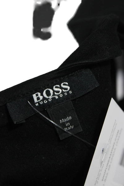 Boss Hugo Boss Womens Sheath Dress Gray Cotton V Neck Sleeveless Knee Size 6