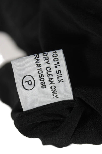 CO OP Barneys New York Women Shift Dress Black Silk Short Sleeve Size M