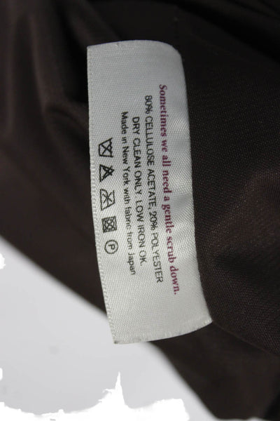 M.M. Lafleur Women Brown Sleeveless Tunic Blouse Round Neck Button Size S