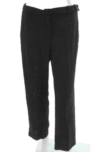 Armani Collezioni Women Dress Pants Black Polyester Button Size 8