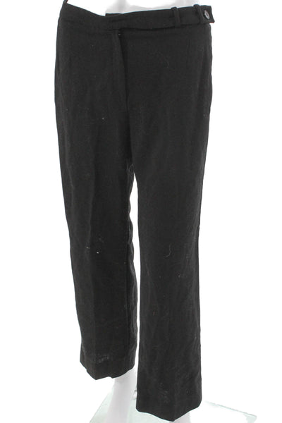 Armani Collezioni Women Dress Pants Black Polyester Button Size 8
