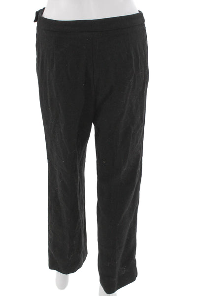 Armani Collezioni Women Dress Pants Black Polyester Button Size 8