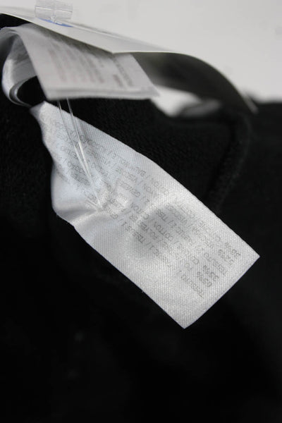 Twinset Womens Black Cotton Blouse Crew Neck Long Sleeve Pullover Size S