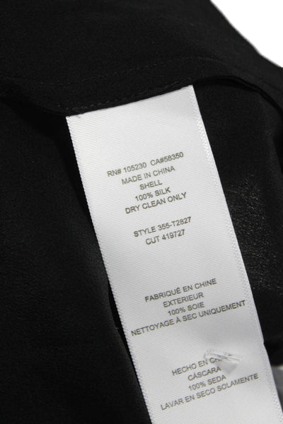 Joie Women Basic Silk Sleeveless Blouse Black Round Neck Pullover Size XS