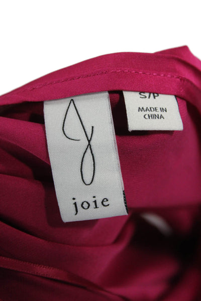 Joie Womens Basic Cowl Neck Long Sleeve Pink Blouse Petite Size S