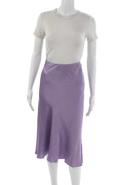 Lafayette 148 New York Womens Blouse Skirt Set Purple Size Extra Large/12