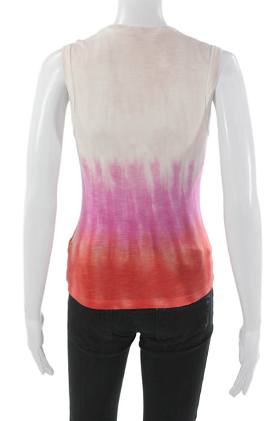 YFB Womens Basic Tie-Dye V-Neck Tank Multicolor Size XS