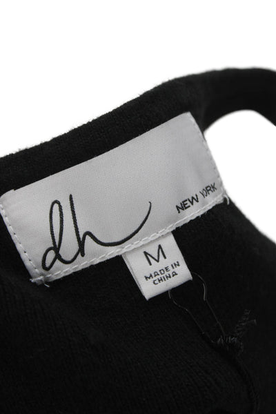 DH New York Women Fit & Flare Black Knee Sleeveless Round Neck Dress Size M