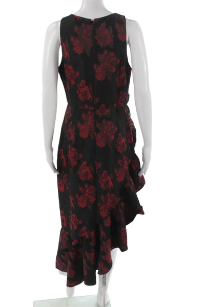 Misa Women Fit & Flare Dress Black Sleeveless Round Neck Size M