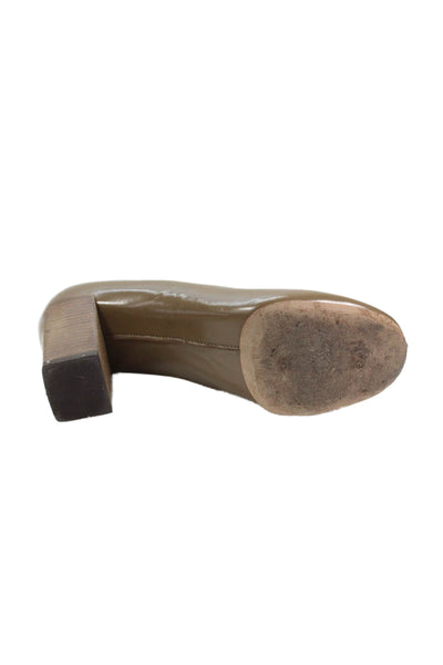 Chloe Womens Leather Slip On Loafer Pumps Brown Size 6