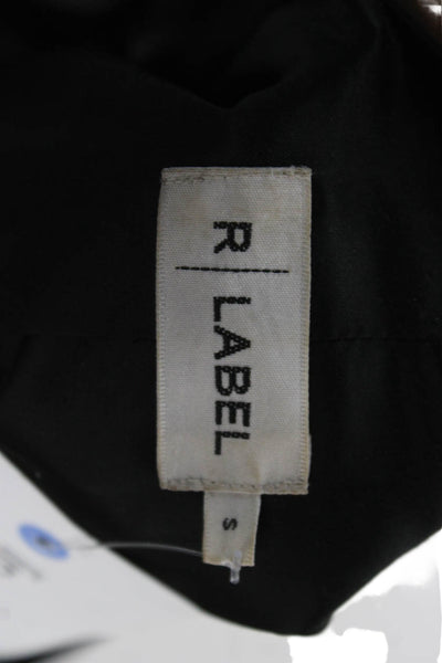 R Label Women Motorcycle Jacket Black Snap Long Sleeve Size S